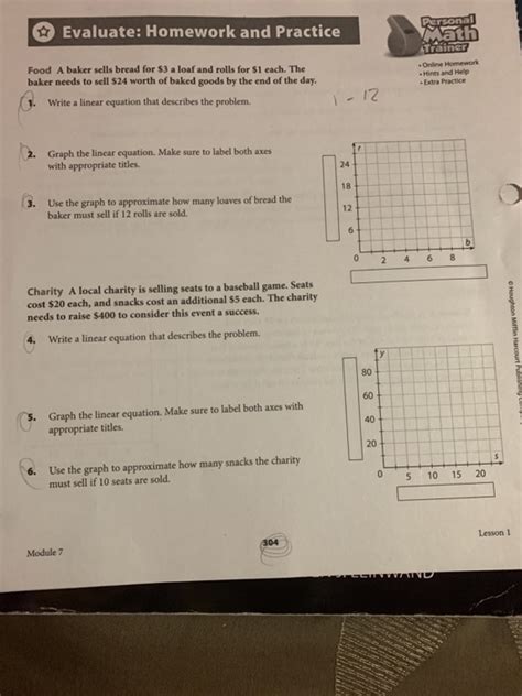 Evaluate: Homework and Practice .